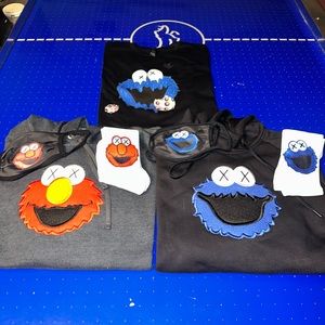 - Kaws style hoodie socks and mask